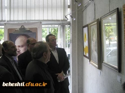 عکس:دکترمهرمحمدی در بازدید از آثار اساتید هنر مرکزآموزش عالی شهید بهشتی تهران 3
