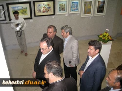 عکس:دکترمهرمحمدی در بازدید از آثار اساتید هنر مرکزآموزش عالی شهید بهشتی تهران 4
