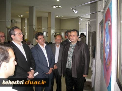 عکس:دکترمهرمحمدی در بازدید از آثار اساتید هنر مرکزآموزش عالی شهید بهشتی تهران 5