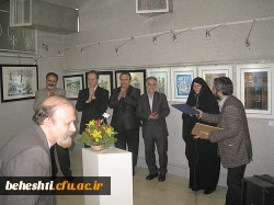 عکس:دکترمهرمحمدی در بازدید از آثار اساتید هنر مرکزآموزش عالی شهید بهشتی تهران 24