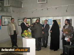 عکس:دکترمهرمحمدی در بازدید از آثار اساتید هنر مرکزآموزش عالی شهید بهشتی تهران 25