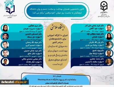 مهارت خود آگاهی

کانون بهداشت سلامت و روان برگزار میکند