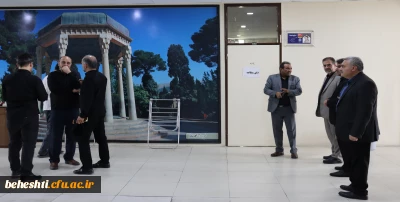 بازدید آقای دکتر مروتی و مسئولان قرارگاه خاتم الانبیا از مرکز شهید بهشتی 