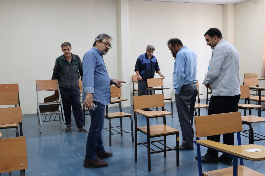 آماده سازی مرکز شهید بهشتی جهت برگزاری آزمون عملی کنکور هنر دانشگاه فرهنگیان 1404 5